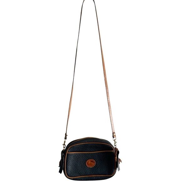 Dooney and Bourke Handbag Vintage Kilty Black Tan - Picture 2 of 8